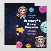 Baby shower voor astronauten kaart (Voorkant / Achterkant)