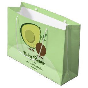 Baby shower voor Avocado en Pit Cartoon Character Groot Cadeauzakje