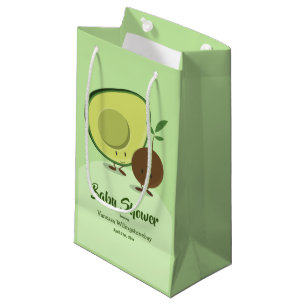 Baby shower voor Avocado en Pit Cartoon Character Klein Cadeauzakje