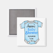 Baby shower voor baby boy magneet (Voorkant / Achterkant)