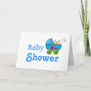 Baby shower voor baby boy twins kaart