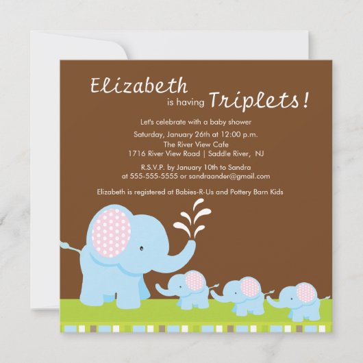Baby shower voor Baby en mamma's Kaart (Voorkant)