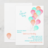 Baby shower voor ballonfeestvieren kaart (Voorkant / Achterkant)