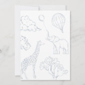 Baby shower voor ballonnentoilet kaart (Achterkant)