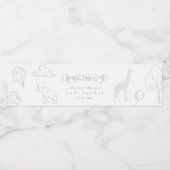 Baby shower voor ballonnentoilet waterfles etiket (Enkel label)