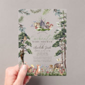 Baby shower voor betoverende bosbossen acryl uitnodigingen (Insitu (Draagbaar))