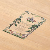 Baby shower voor betoverende bosbossen acryl uitnodigingen (Laagn)