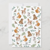 Baby shower voor betoverende bosbossen kaart (Achterkant)