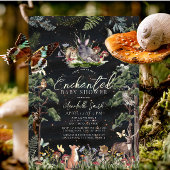 Baby shower voor betoverende bosbossen kaart