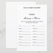 Baby shower voor bewerkbare afwerking van mama's z (Voorkant / Achterkant)