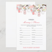 Baby shower voor bewerkbare afwerking van mama's z (Voorkant / Achterkant)