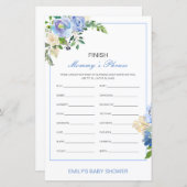 Baby shower voor bewerkbare afwerking van mama's z (Voorkant / Achterkant)