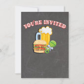 Baby shower voor bier en luiers kaart (Achterkant)