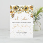 Baby shower voor bijen genderneutraal kaart (Staand voorkant)