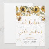 Baby shower voor bijen genderneutraal kaart (Voorkant / Achterkant)