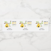 Baby shower voor bijen waterfles etiket (Enkel label)