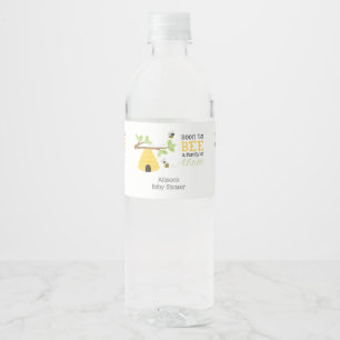 Baby shower voor bijen waterfles etiket