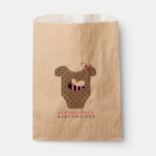 Baby shower voor bijenkleding bedankzakje