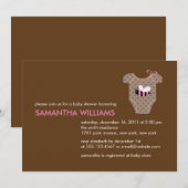 Baby shower voor bijenkleding kaart (Voorkant / Achterkant)