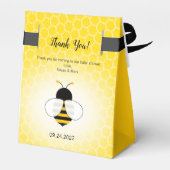 Baby shower voor bijenthema's bedankdoosjes (Achterkant)