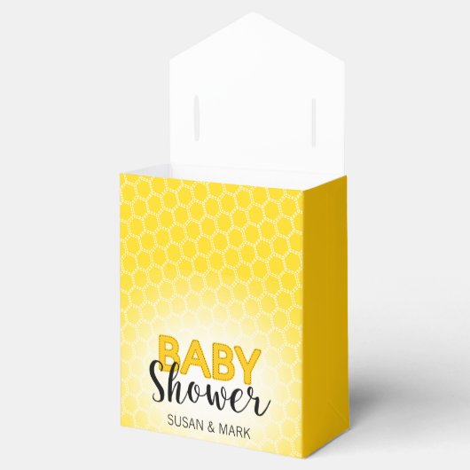 Baby shower voor bijenthema's bedankdoosjes (Geopend)