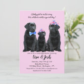 Baby shower voor Black Labrador Retriever Aankondiging (Staand voorkant)