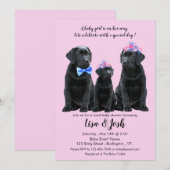 Baby shower voor Black Labrador Retriever Aankondiging (Voorkant / Achterkant)