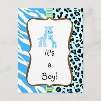 Baby shower voor blauwdruk kaart