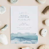 Baby shower voor blauwe Waterverf in de Oceaan Kaart