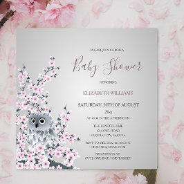 Baby shower voor bloesems en torenbloesems kaart