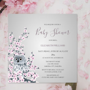 Baby shower voor bloesems en torenbloesems kaart