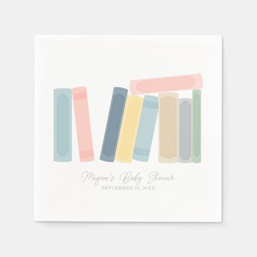 Baby shower voor boeken servet (Voorkant)