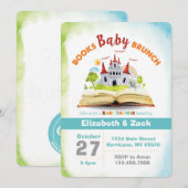 Baby shower voor boekschotel kaart (Voorkant / Achterkant)
