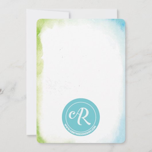 Baby shower voor boekschotel kaart (Achterkant)