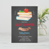 Baby shower voor boekworm kaart (Staand voorkant)