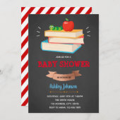 Baby shower voor boekworm kaart (Voorkant / Achterkant)