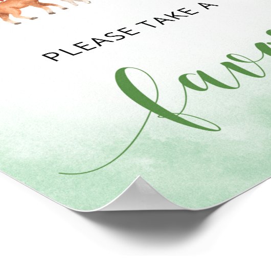 Baby shower voor boerderijdieren poster (Hoek)