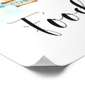 Baby shower voor bord met hete lucht poster (Hoek)