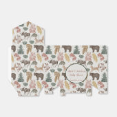 Baby shower voor  bosdieren bedankdoosjes (Uitgevouwen)