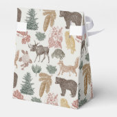 Baby shower voor  bosdieren bedankdoosjes (Achterkant)