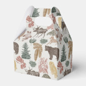 Baby shower voor  bosdieren bedankdoosjes (Achterkant)