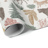 Baby shower voor  bosdieren cadeaupapier (Rol Hoek)