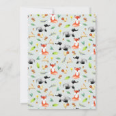 Baby shower voor bosdieren in de Cute Rustic Woodl Kaart (Achterkant)