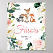 Baby shower voor bosdieren poster (Voorkant)