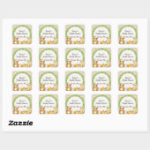 Baby shower voor bosdierentuin vierkante sticker (Vel)