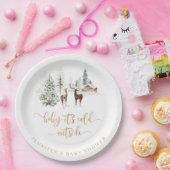 Baby shower voor bosherten papieren bordje (Feest)