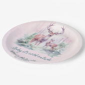 Baby shower voor bosherten papieren bordje (Gekanteld)