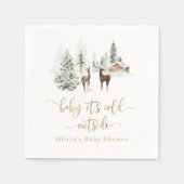 Baby shower voor bosherten servet (Voorkant)