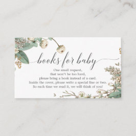  Baby shower voor botanische boekaanvraag Informatiekaartje