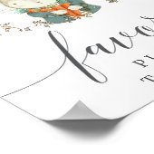  Baby shower voor botanische doeleinden Poster (Hoek)